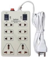 NTTP Power Strip Extension Board Cord 2 Meter Long Wire 8 Socket Surge Protector  (White)