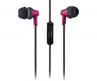 Sound One 616-P Red in-Ear Earphones with Mic