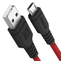 iVoltaa Indie iVPC-IMBC15 Micro USB to USB 2.0 Braided Cable - 5 Feet (1.5 Meters) - (Red)