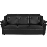 Furny York Three Seater Sofa ( Black)
