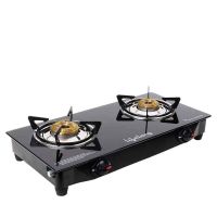 Lifelong LLGS09 Glass top Gas stove, 2 Burner Gas Stove, Black (1 year warranty with doorstep service)