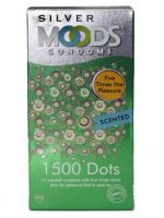 Moods Silver Condoms - 12 Count (1500 Dots)