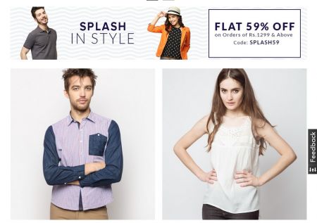 Flat 59% Off on Rs. 1299 Clothings, Footwears, Accessories For Men & Women 