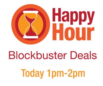 [1PM 2nd April] Happy Hour Deals 1 PM to 2 PM 
